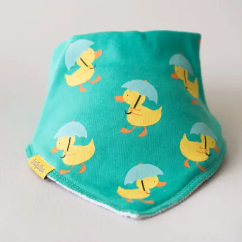 Babyboo Weather for ducks organic cotton DribbleBoo bandana bib