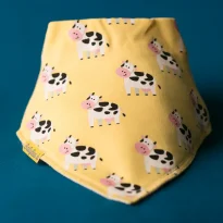 BABYBOO LEMON BESSIE COW ORGANIC COTTON DRIBBLEBOO BANDANA BIB