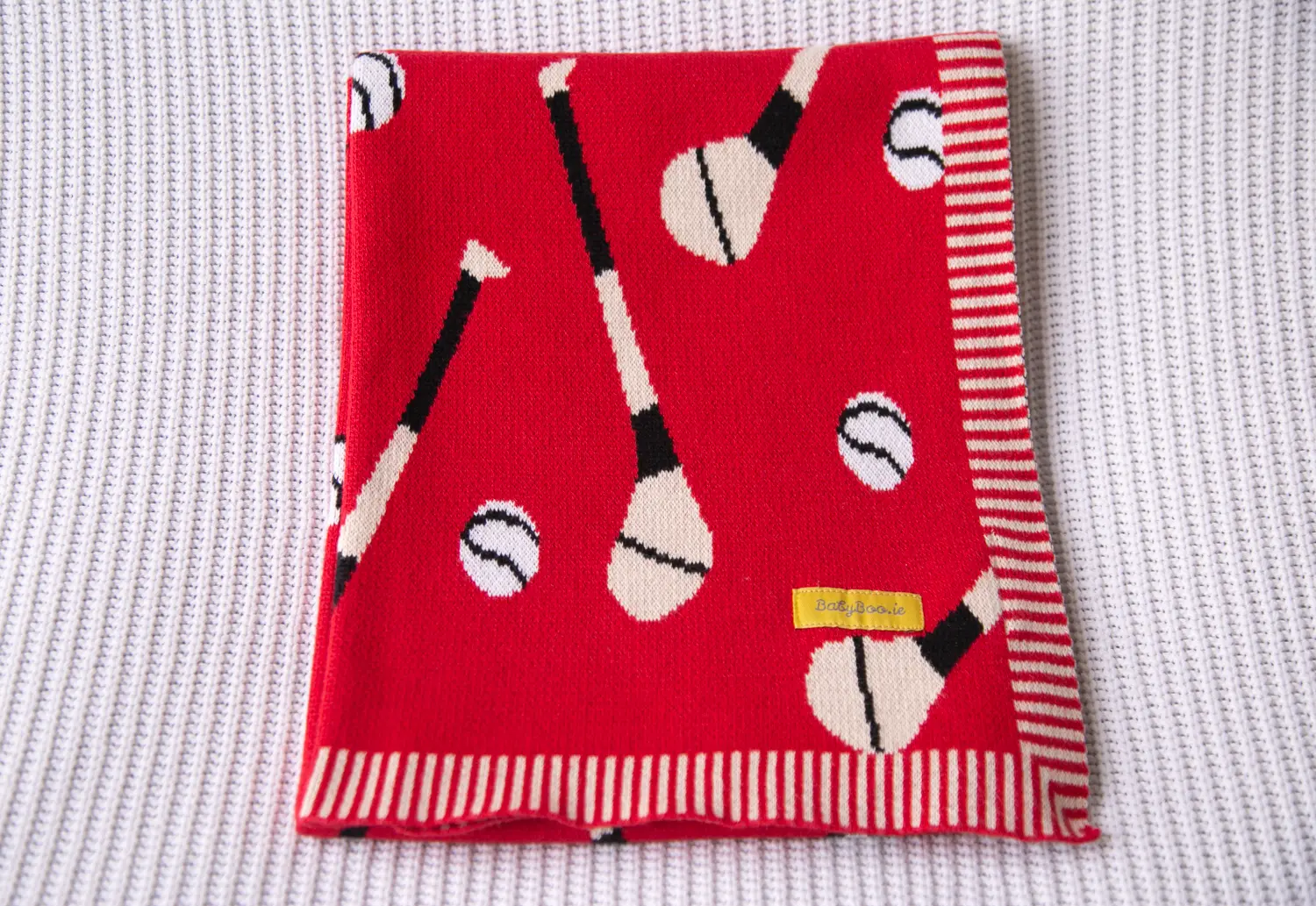 Babyboo RED ORGANIC COTTON GAA MAD BLANKIEBOO