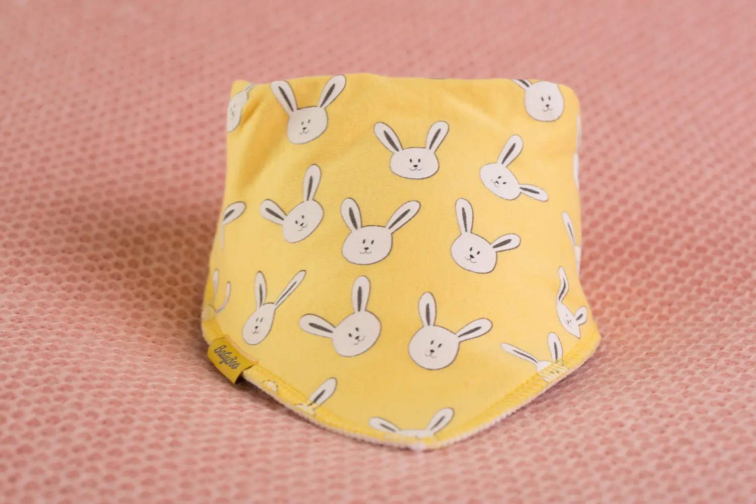 Babyboo DribbleBoo bandana bib Lemon bunnies organic cotton