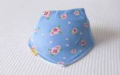Babyboo BLUE ROSES ORGANIC COTTON DRIBBLEBOO BANDANA BIB