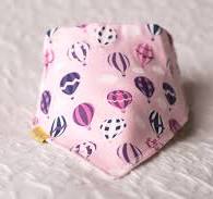 Babyboo FLOAT AWAY PINK HOT AIR BALLOONS BANDANA BIB