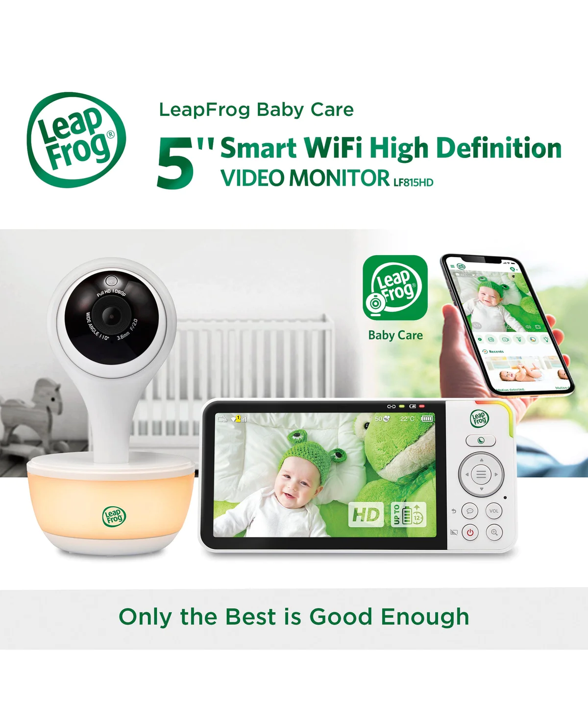 LeapFrog LF815HD 5' Smart Video Baby Monitor with Colour Night Vision