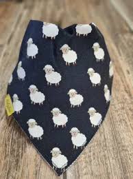 Babyboo Sally the sheep organic cotton DribbleBoo bandana bib