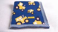 Babyboo ORGANIC COTTON NAVY TRACTORS BLANKIEBOO - Image 2